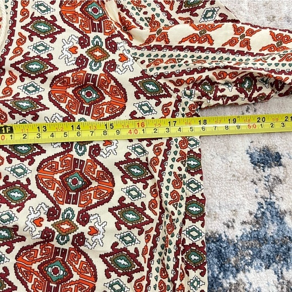 2/$25 NWT Listicle Bohemian Boho Western Paisley Lightweight Mini Tunic Dress M - Picture 10 of 14